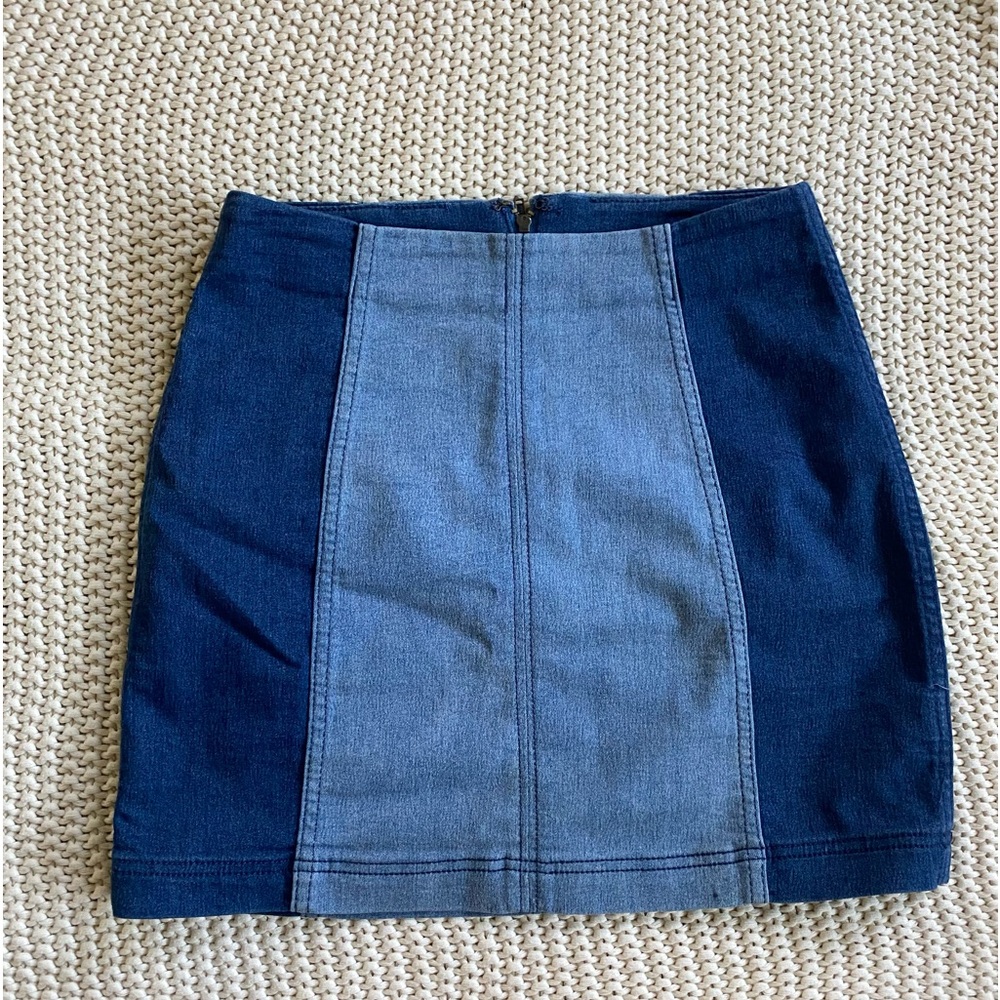 Free people two toned denim skirt